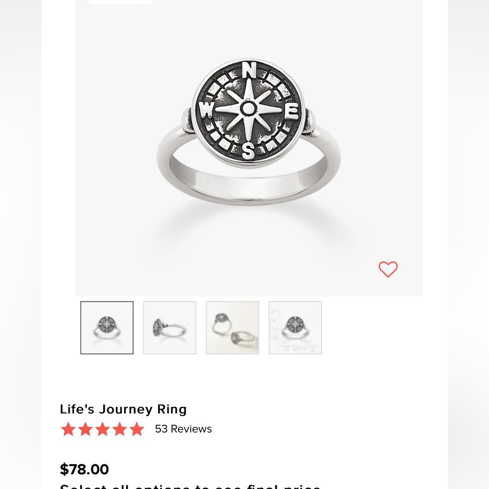 James Avery Life's Journey Ring size 7